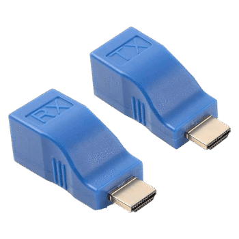 ال دوك محول HDMI موسع، محول HDMI الى RJ45 ايثرنت من خلال مقسم كابل Cat5-e/6 بدقة 1080 بيكسل يصل حتى 30 متر/98 قدم، مُكرر للتلفزيون HD، الدي في دي، بلاي ستايشن 4، وعلبة فك التشفير - ارسال حتى 100 قدم