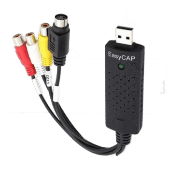 محول فيديو ايزي كاب USB2.0 مع صوت لالتقاط ملفات فيديو وصوت عالية الجودة مباشرة EasyCap